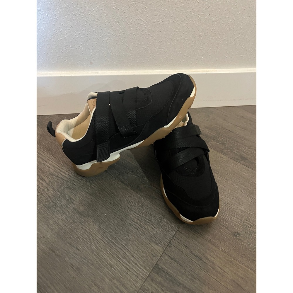 Vionic Black Gum Strap Walking Sneakers Womens 7 Orthotic Support Comfort Shoes